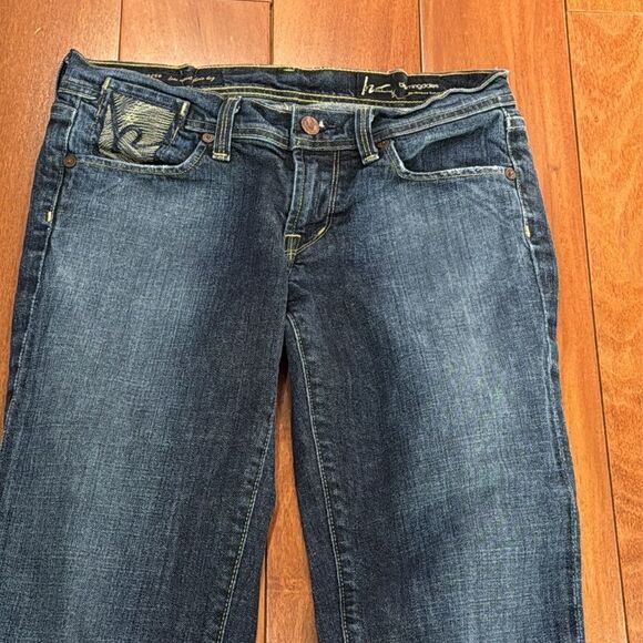 Citizens Of Humanity 'Paloma 088 Stretch Low Waist Blue Flare Wide Leg Jeans 27 - Picture 3 of 14